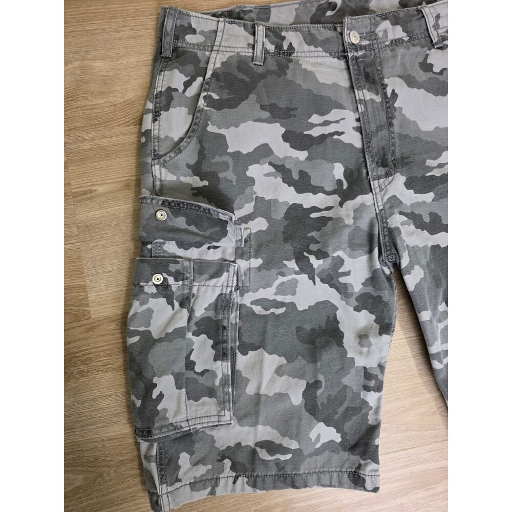 Levi's Cargo Shorts Men's 34 Gray Camo Cotton Utility Casual Y2K Military - Picture 8 of 11